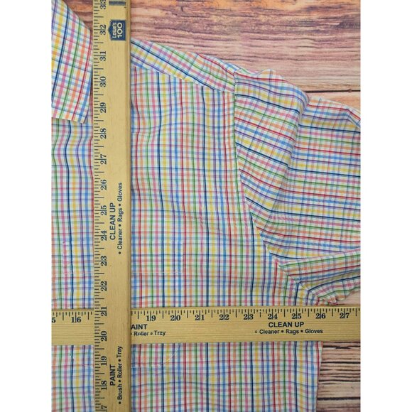 Peter Millar Crown Mens Multicolor Plaid Dress Shirt XL - Picture 6 of 6